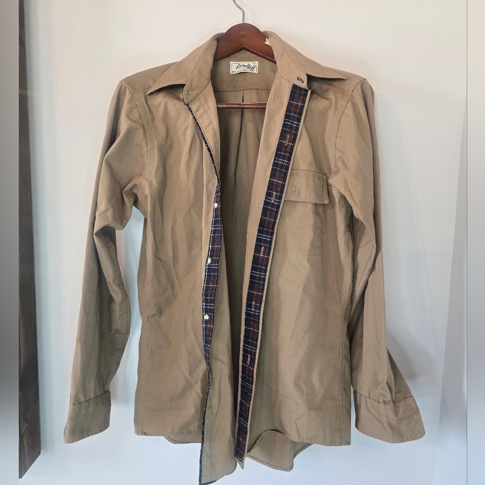 Tan Men's Casual Button Down